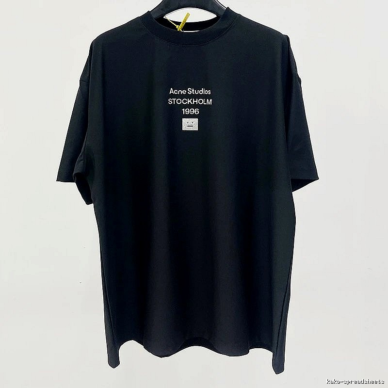 Acne Studios 2090-80 Black Style Ac908066 Stockholm Logo T-Shirt Airport Outfit