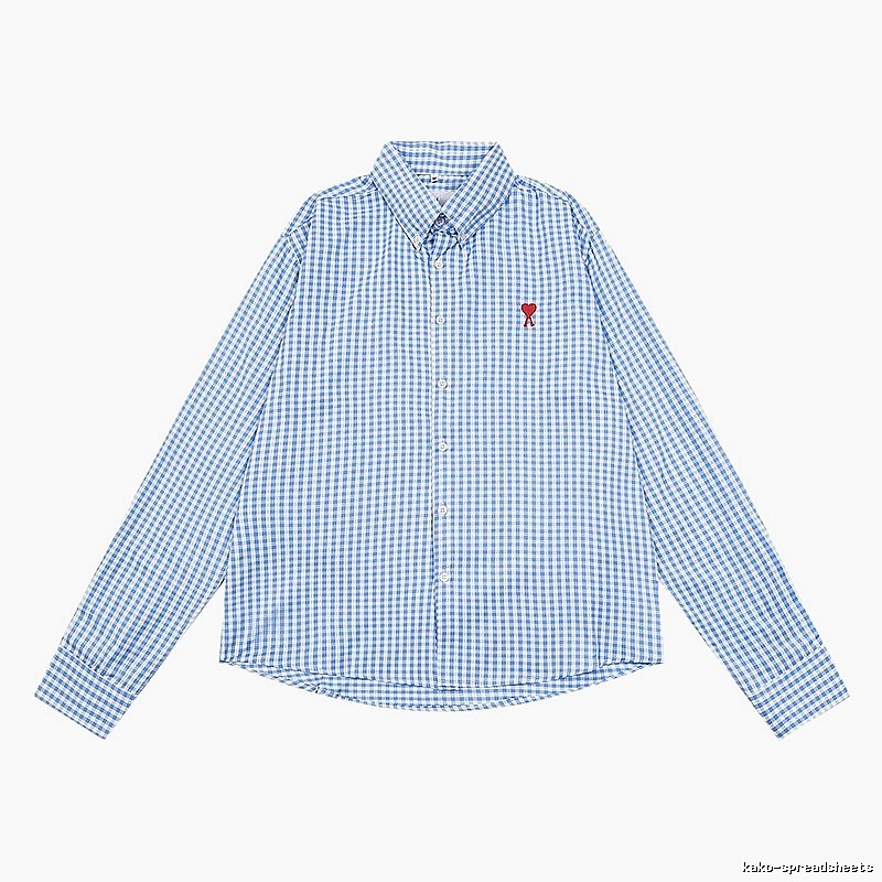 AMI Love Blue Checkered Shirt