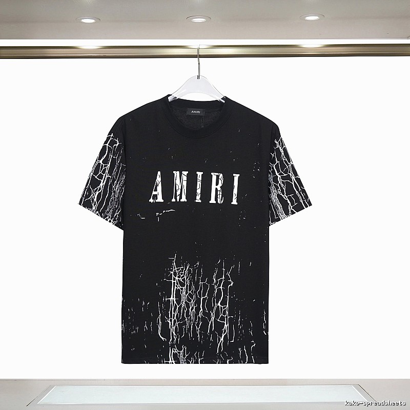 Amiri Classic Graphic T-shirt White Blue Amiri with Travel-Friendly Style