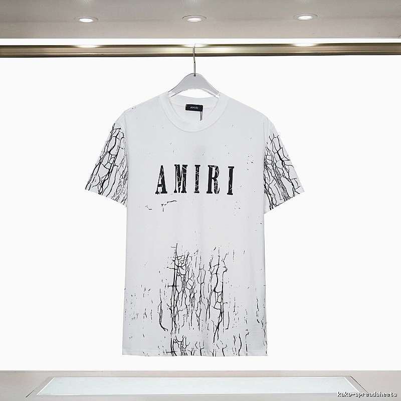 Amiri Easy Match Graphic T-shirt White Blue Amiri for Everyday Use