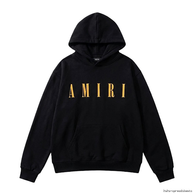AMIRI letter-style black hoodie