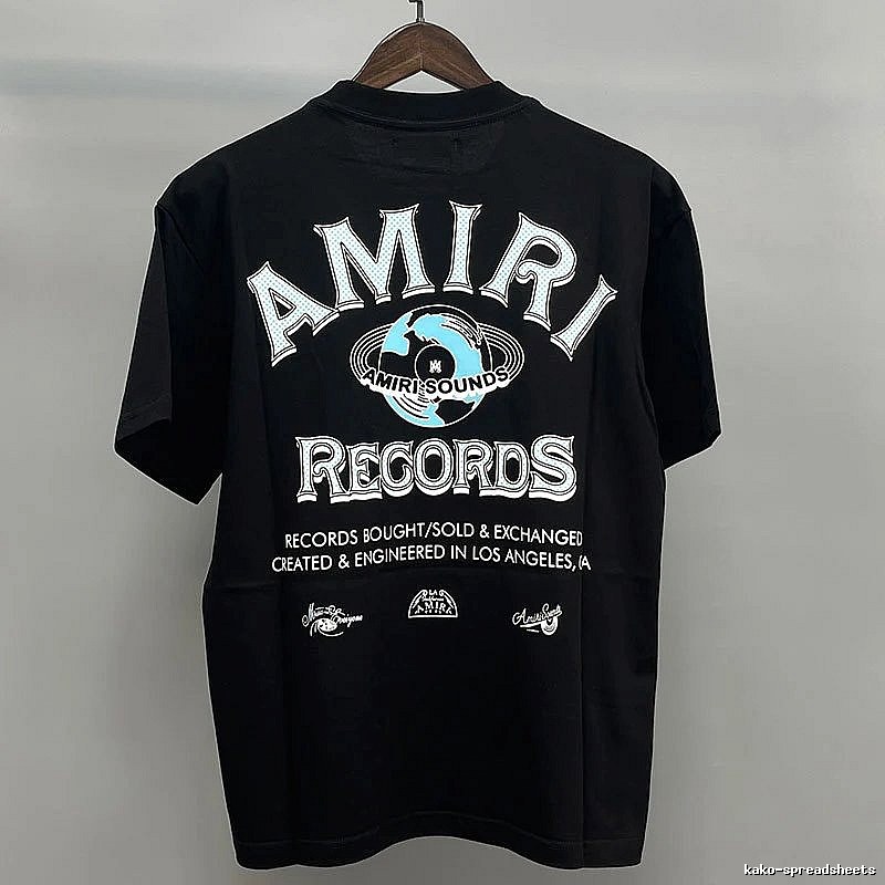 Amiri White Black Records Graphic T-Shirt Layered Outfit