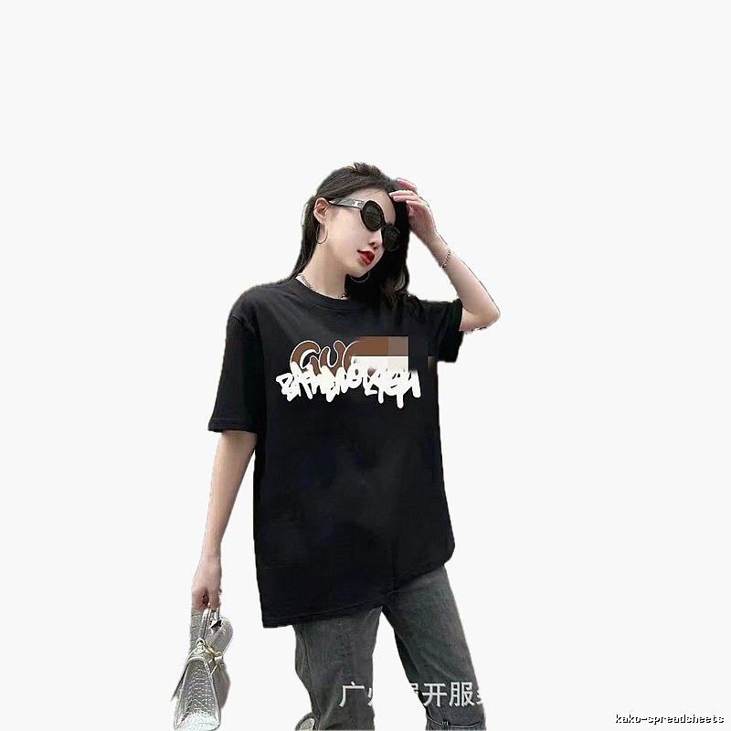 Balenciaga Graffiti Street Style Black T-Shirt