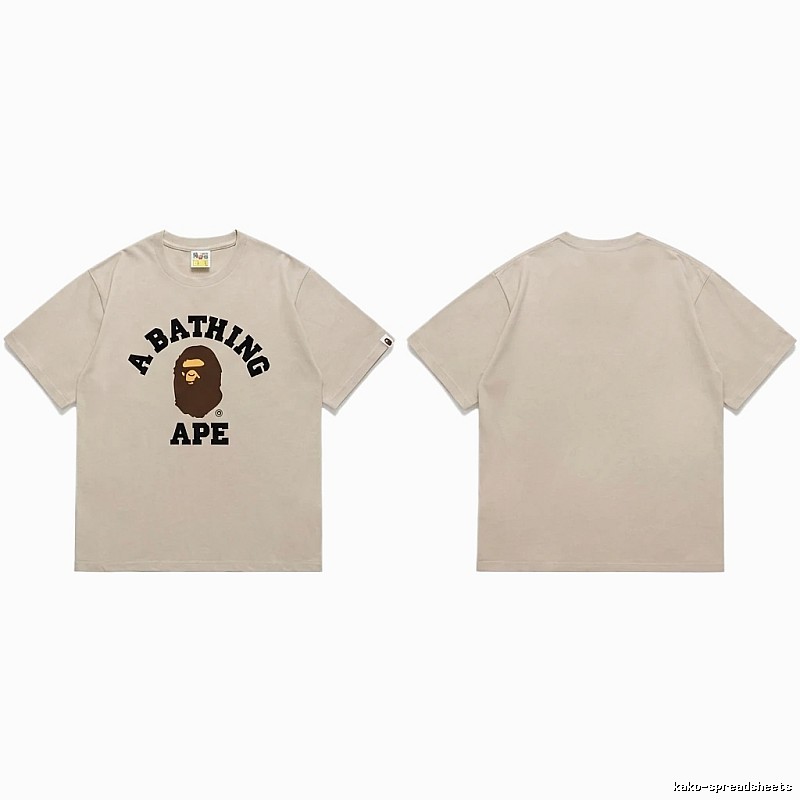 Bape Ape Head Trendy Beige T-shirt