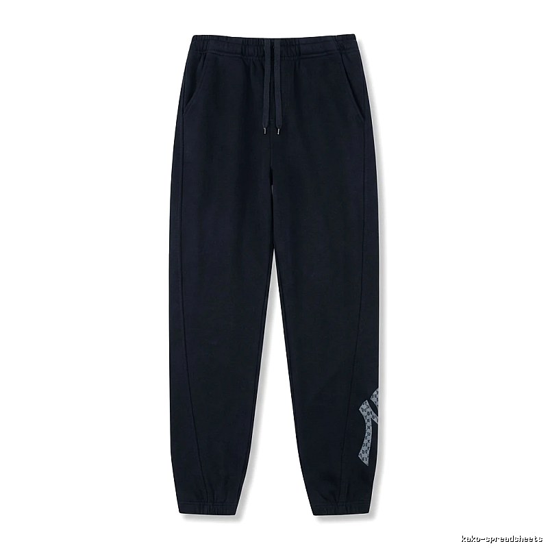 Basic style casual black pants of MLB