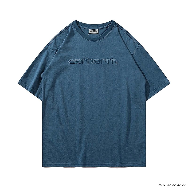 Carhartt Daily Logo T-shirt Light Blue Subtle for City Outfits