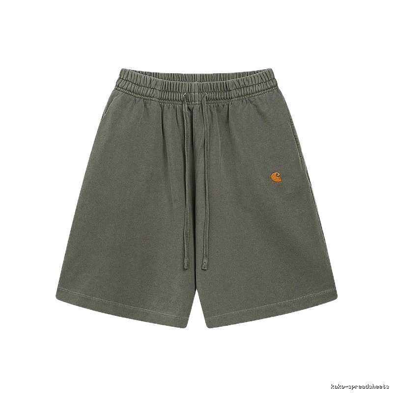 Carhartt Embroidered Workwear Style Army Green Casual Shorts
