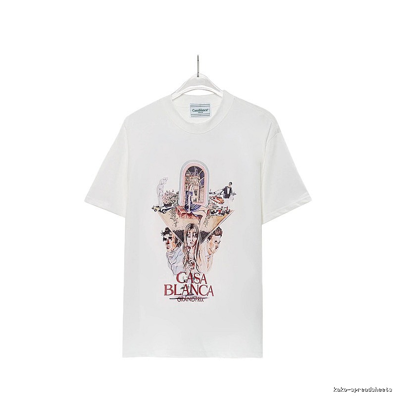 Casablanca Grand Prix Printed White T-shirt