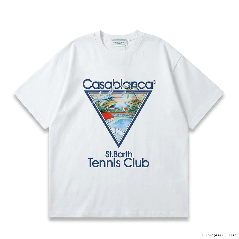 Casablanca Printed Casual White T-shirt