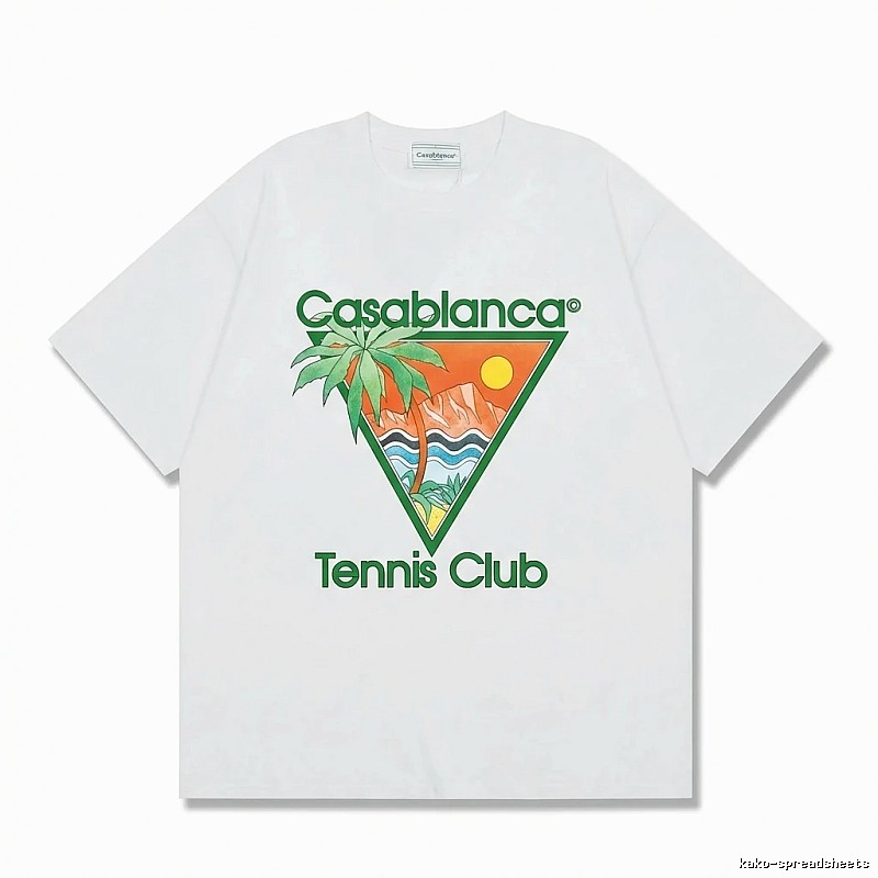 Casablanca Printed Casual White T-shirt