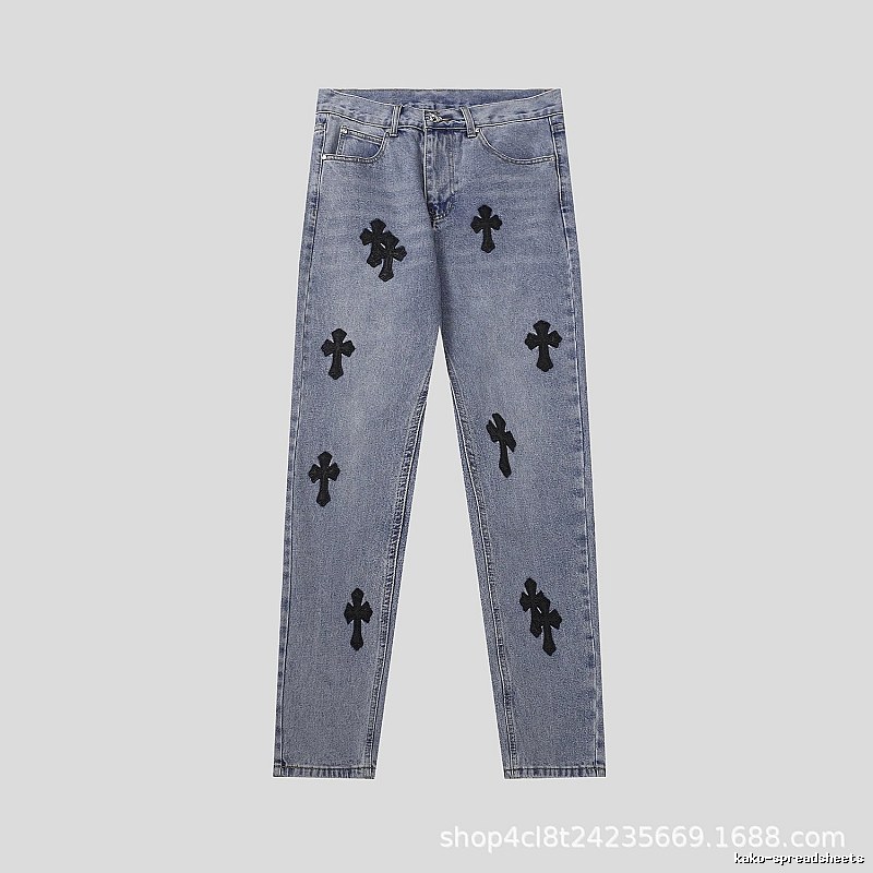 Chrome Hearts Gift Ready Graphic jeans Light Denim Jeans with Standout Detail