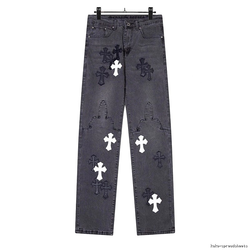 Chrome Hearts Relaxed Graphic jeans Light Denim Jeans with Designer-Inspired Detail