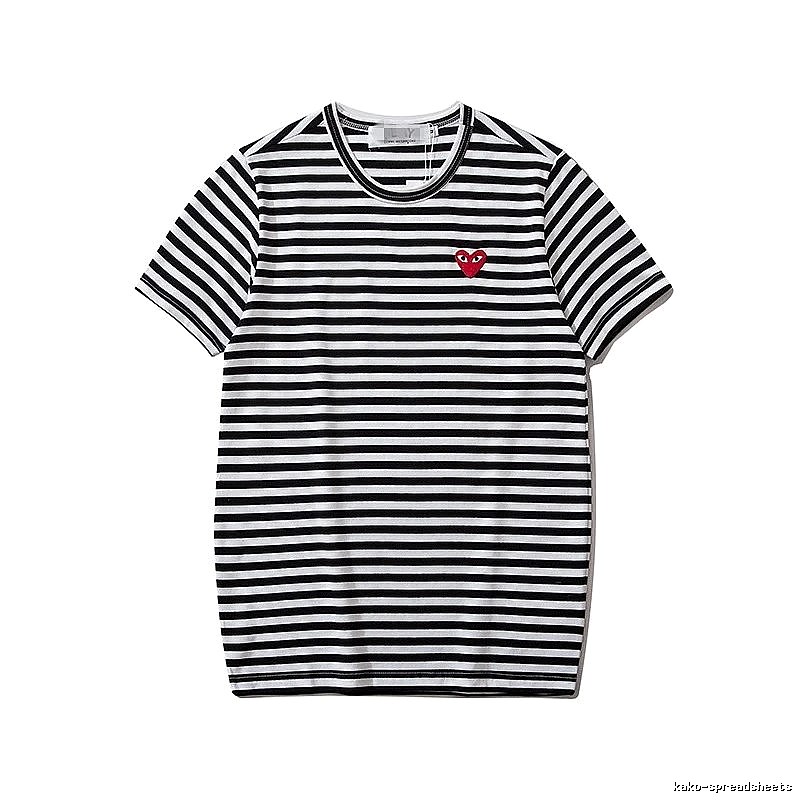 Comme des Garcons PLAY 2021-94 Black Style 2194 Heart Logo T-Shirt Fan Wear