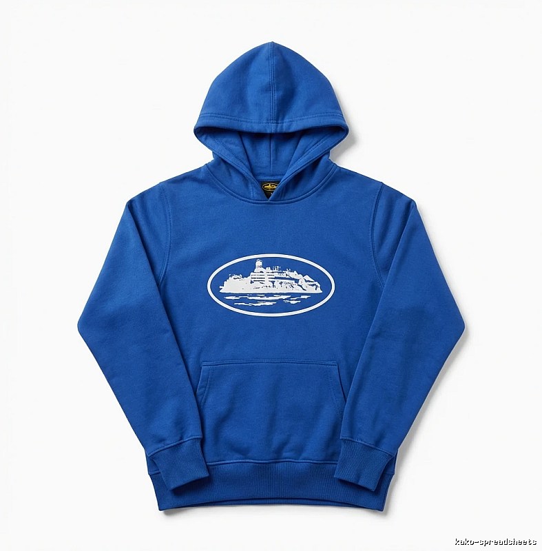 Corteiz Boat Logo Trendy Blue Sweatshirt