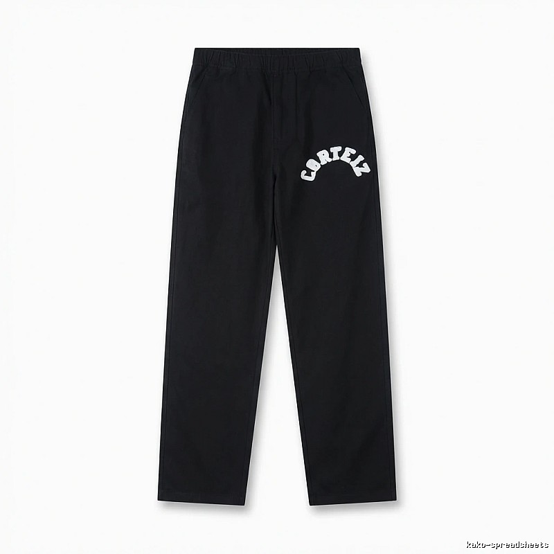 Corteiz retro-style black trousers