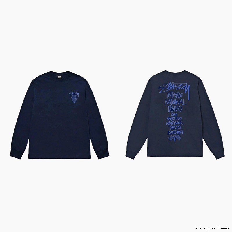 Dark blue hoodie with Stussy graffiti style