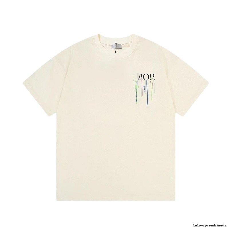 Dior Graffiti Print Street-style Off-white T-Shirt