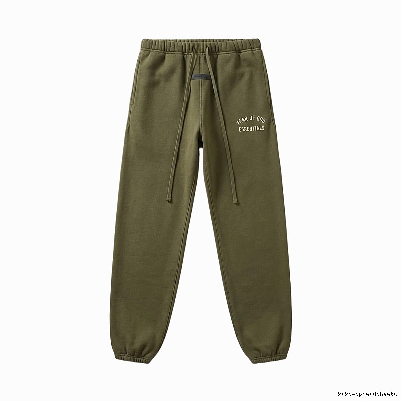 ESSENTIALS casual style olive green sweatpants