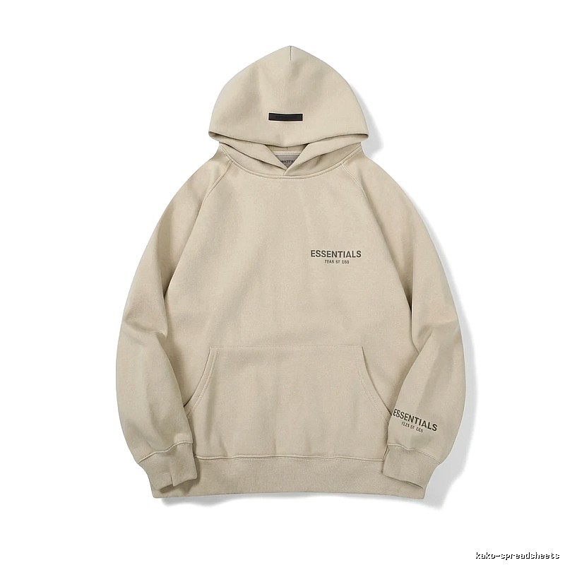 ESSENTIALS minimalist style beige hoodie