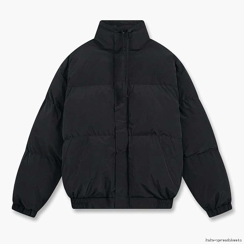 ESSENTIALS minimalist style black cotton-padded jacket