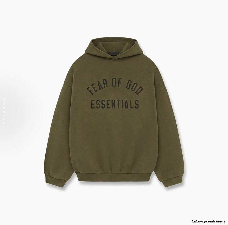 ESSENTIALS minimalist style olive green sweatshirt