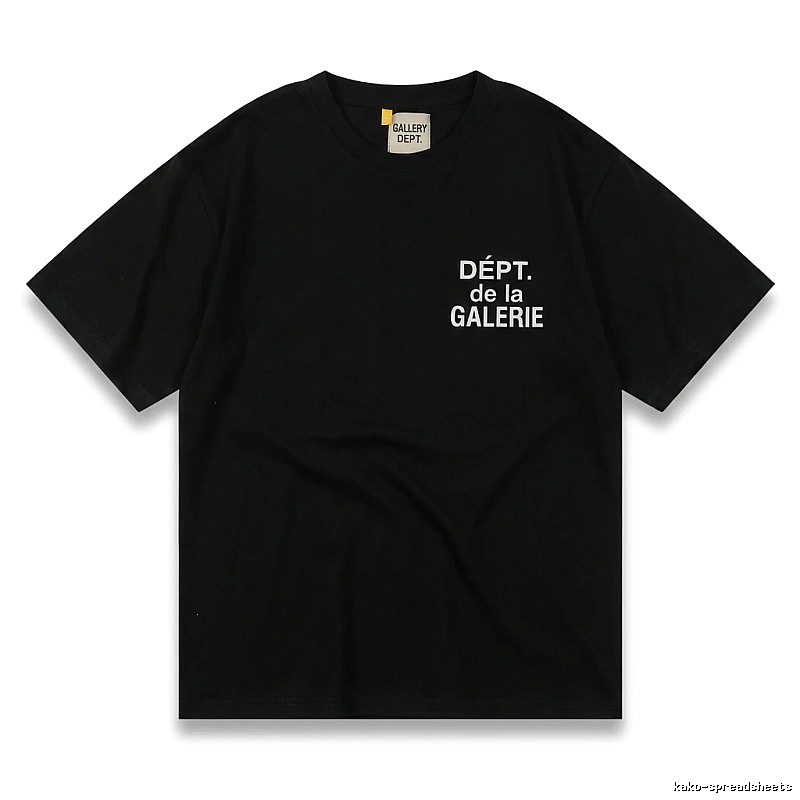 Gallery Dept Trendy and Cool Black T-shirt