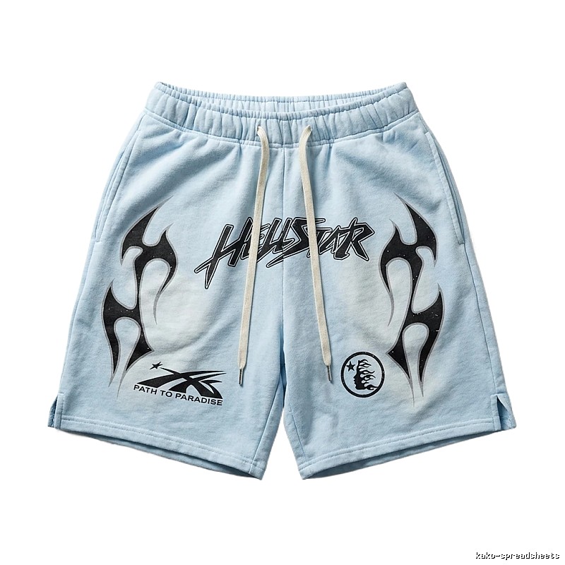 Hellstar dark style light blue shorts