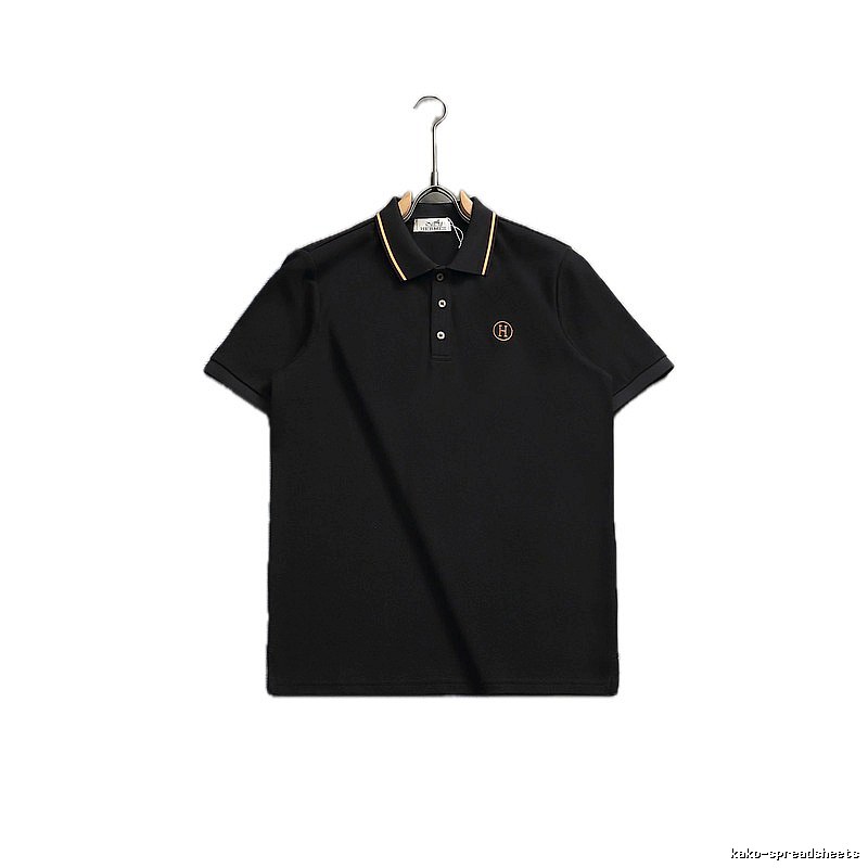 Hermès Classic Wind Black Polo Shirt
