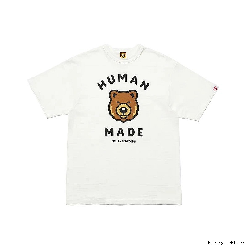 HUMAN MADE Bear Head Japanese Retro White T-Shirt