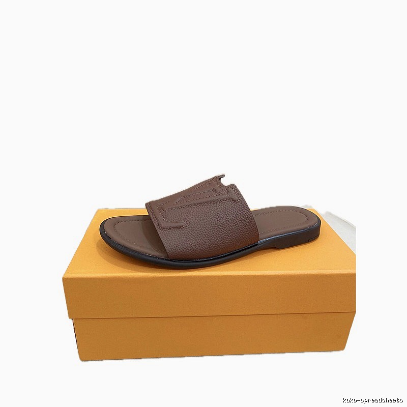 Louis Vuitton Classic Casual Style Brown Slide Sandals