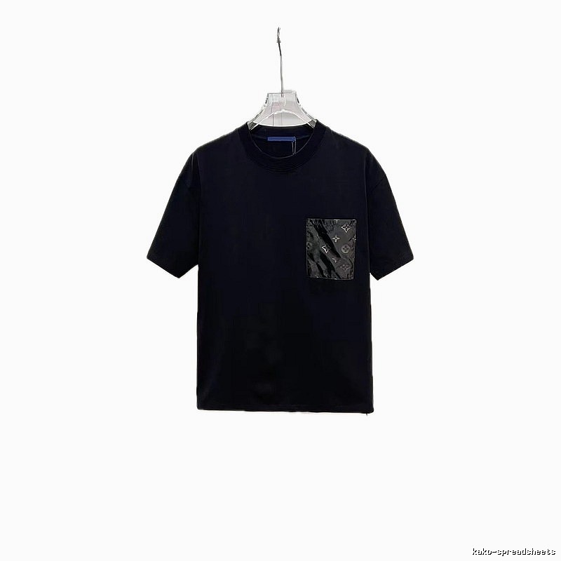 Louis Vuitton Monogram Casual Style Black T-Shirt