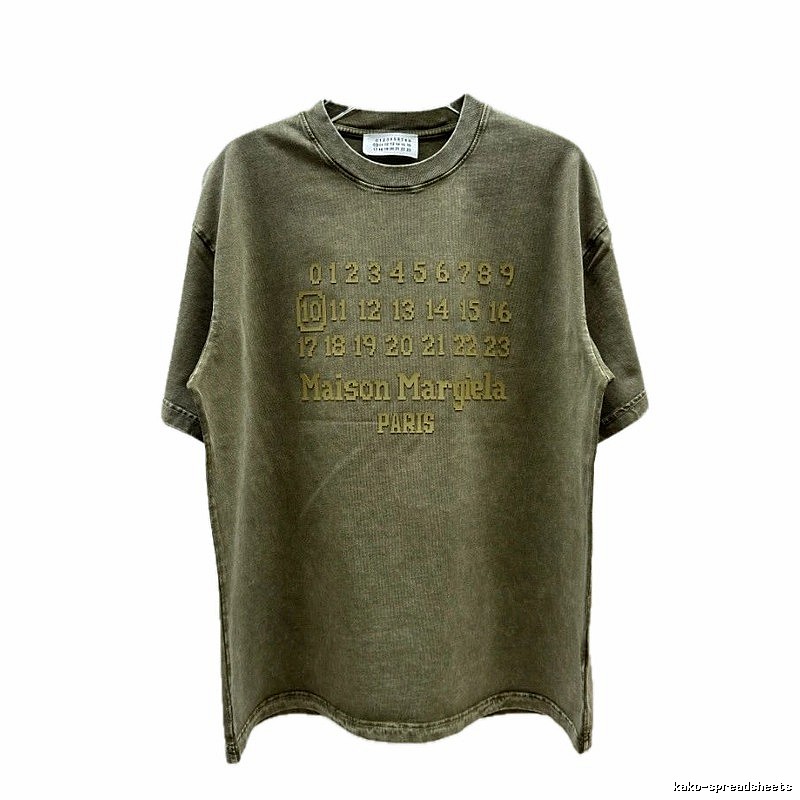 Maison Margiela Number Vintage Military Green Short-sleeve T-shirt