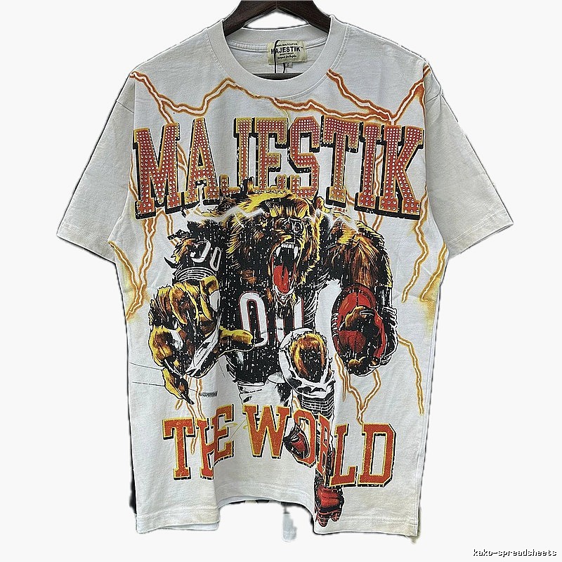 MAJESTIK Grizzly American Vintage White T-Shirt