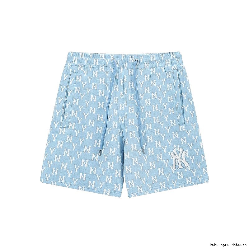 MLB full-print style light blue shorts