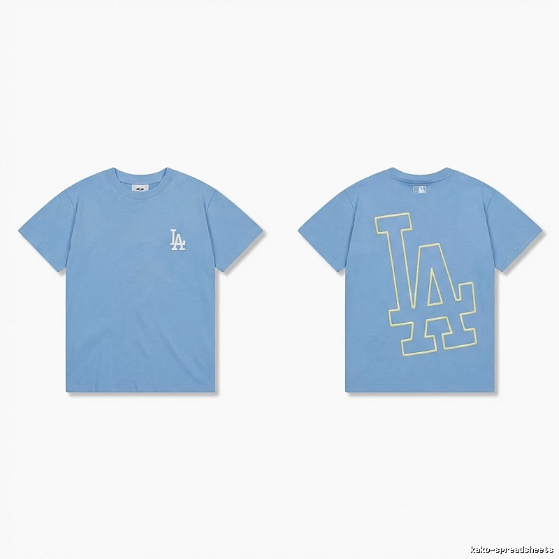 MLB LA Series Simple Style Blue T-shirt