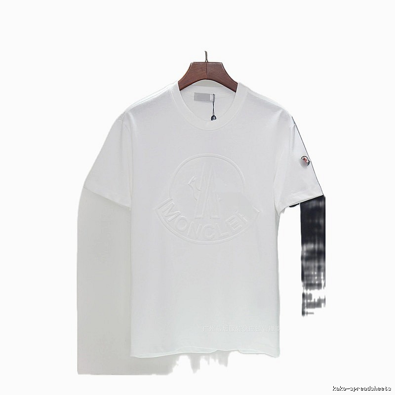 Moncler Embossed Casual White T-Shirt
