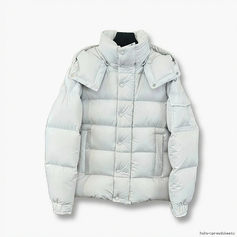Moncler's classic white down jacket.
