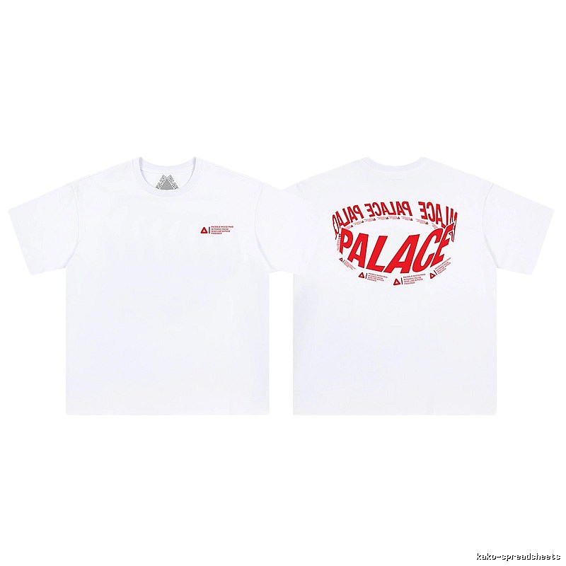 Palace Letter Printed Street Style White Short-sleeved T-shirt