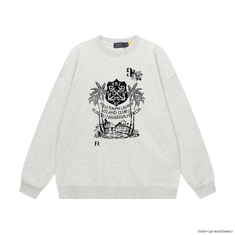 Ralph Lauren retro-style light gray sweatshirt