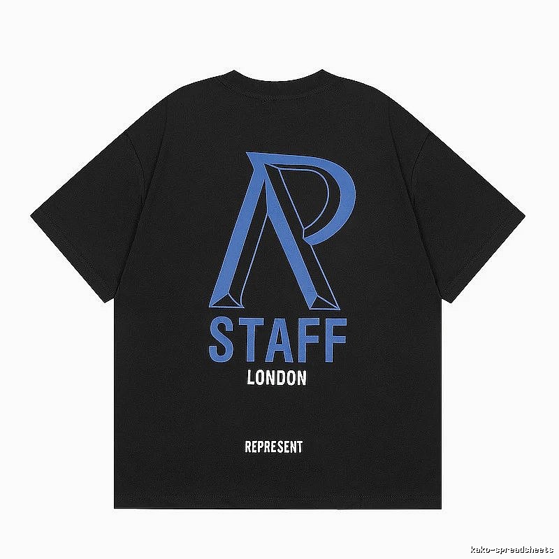Represent Black Blue Style 832 Owners Club T-Shirt Smart Casual Logo