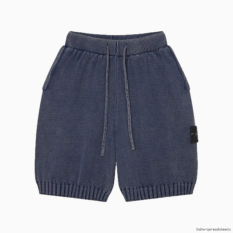 Stone Island Knit Casual Style Navy Blue Shorts