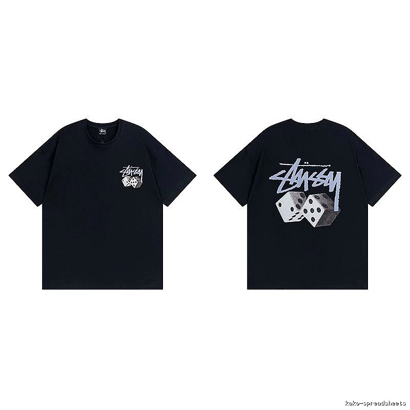 Stussy Black Spider Graphic T-Shirt Layered Outfit Logo