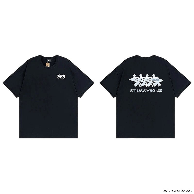 Stussy Black Spider Graphic T-Shirt Modern Fit Logo