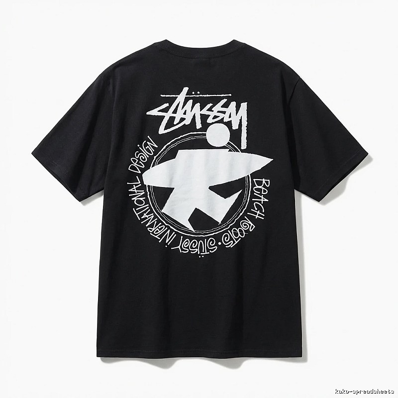 Stussy graffiti-style black T-shirt
