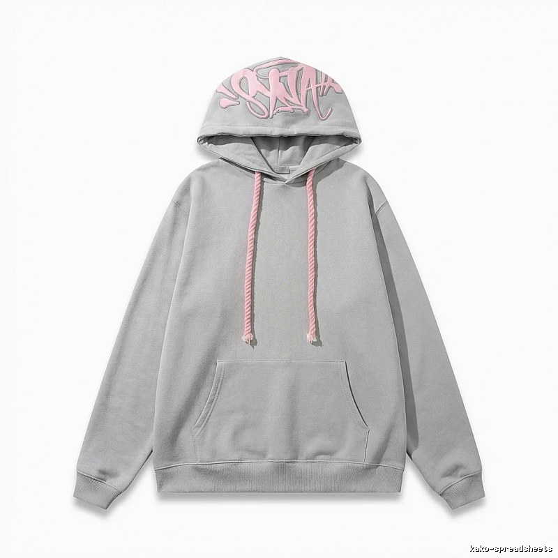 SynaWorld Graffiti Style Light Gray Hoodie