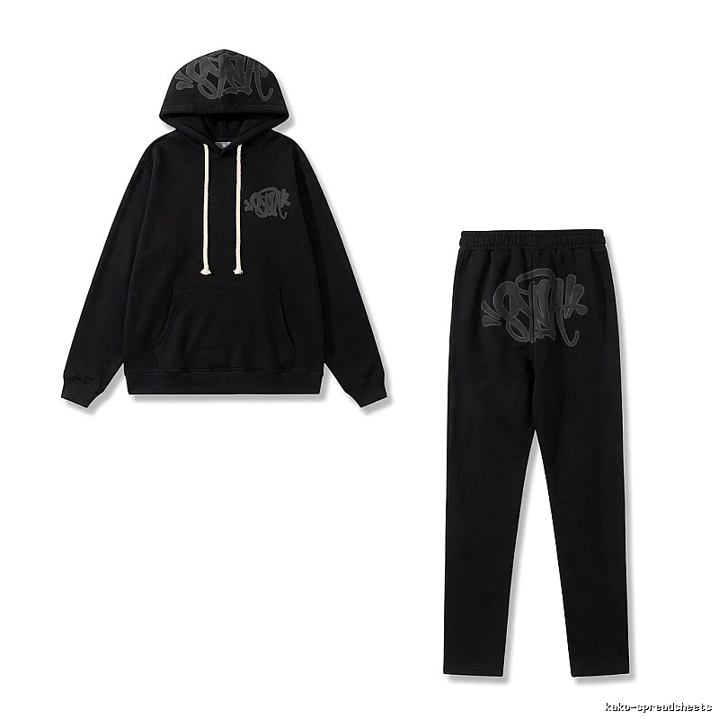 SynaWorld Graffiti Trendy Cool Style Black Suit