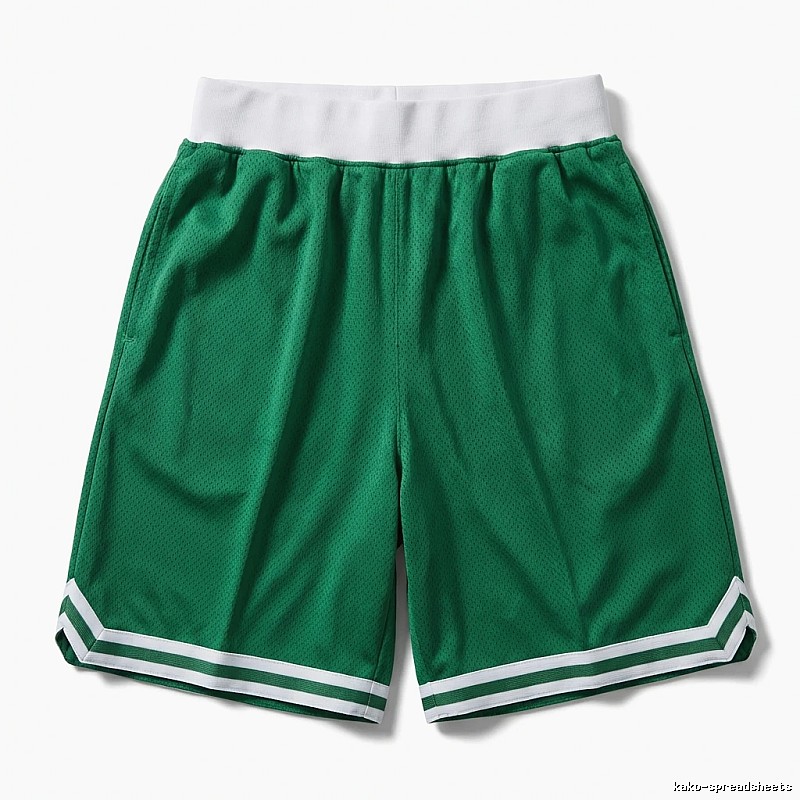 Tatum green and white retro-style shorts