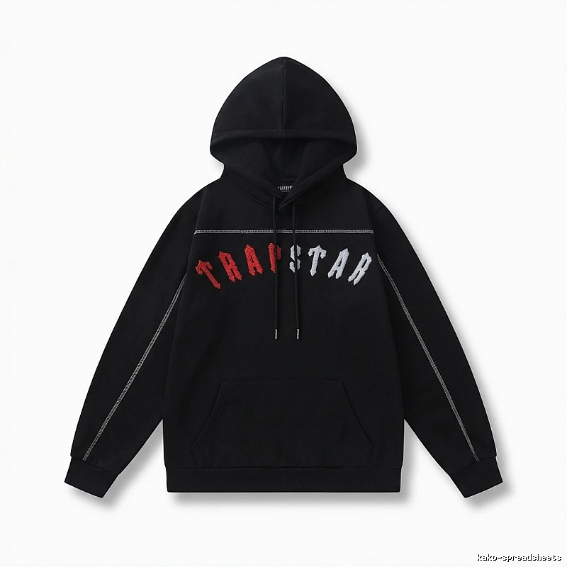 Trapstar letter-style black hoodie