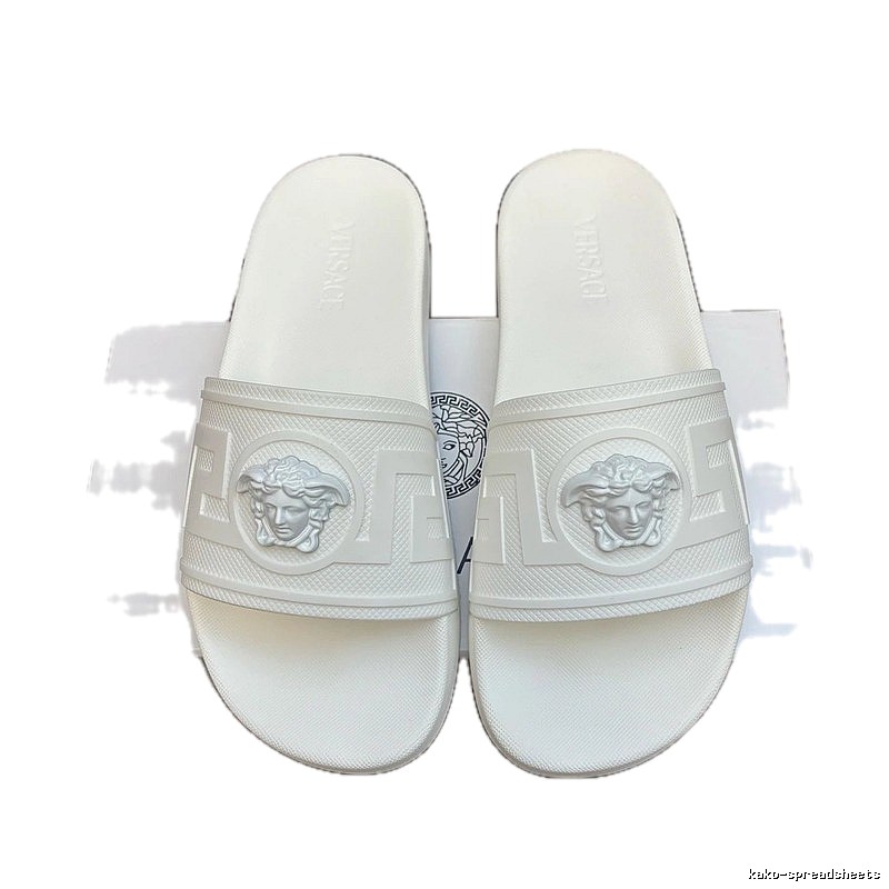 Versace Medusa Luxury Style White Slides