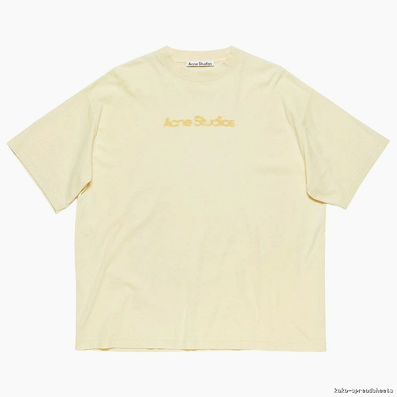 Acne Studios 2090-80 Yellow Style Ac908039 Stockholm Logo T-Shirt Everyday Rotation